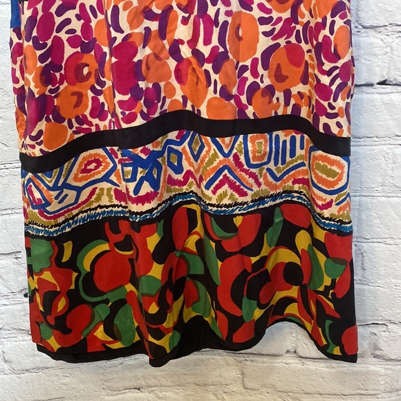 Anthropologie Moulinette Soeurs Orange Yellow 100% Silk Dress Size 2 - Picture 9 of 13